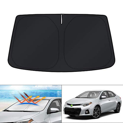Windshield Sun Shade Custom Fit for Toyota Corolla 2014 2015 2016 2017 2018 2019 Window Accessories Shade Foldable Sun Visor Block Sun UV Rays Keep Car Cooler