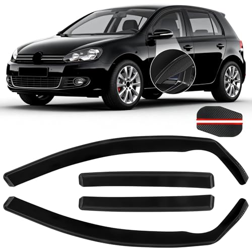 in Channel Rain Guards Fit for Volkswagen Golf MK6 Hatchback 2010 (4 Count)