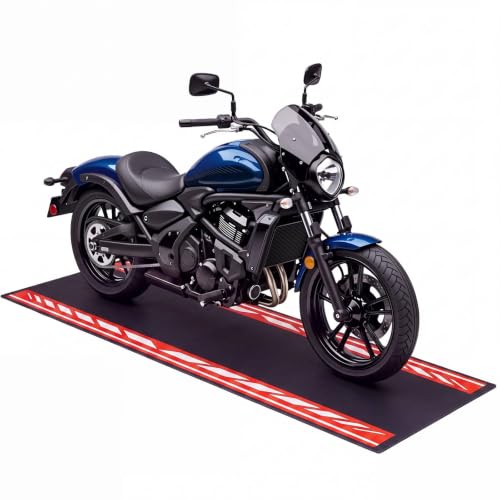 Motorcycle Mat Garage Floor Rug Washable Parking Mats for Garage Floors Non Slip Oil Absorbent Pad Rubber Backing Layer Protects Floor