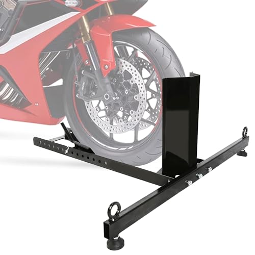Adjustable Motorcycle Wheel Chock Stand Upright 1800lb Capacity