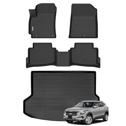 Floor Mats & Cargo Mats Set Fit Kia Seltos 2020