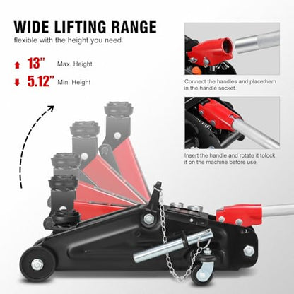 Floor Jack with Socket and Lock