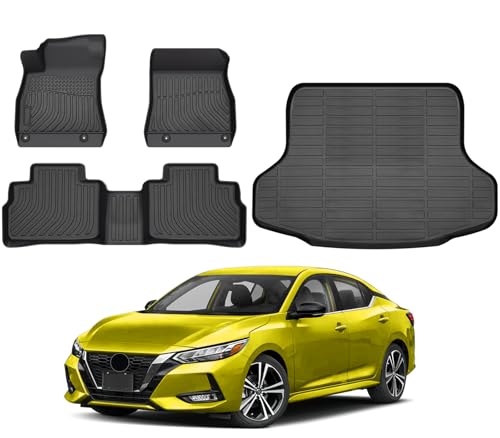 Floor Mats Trunk Mat for Nissan Sentra 2020 (4 Count)