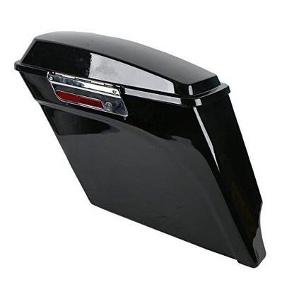 Motorcycle 5" Stretched Saddlebags with Black Conversion Brackets Fit For Harley Softail Deluxe Heritage Softail 1984 (2 Count)