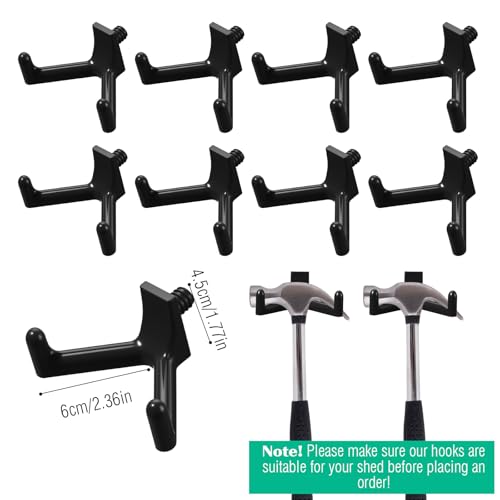 8 Pcs Shed Storage Tool Hooks Accessories Compatible with Suncast (8 Count)