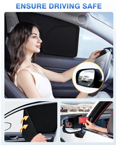 Sunshades for Hyundai Kona 2024 2025 2026 Accessories Windshield Sun Shade Side Rear Window Shade Cover Sun Visor Shield Privacy Protection Keep Vehicle Cool Black 8PCS (8 Count)
