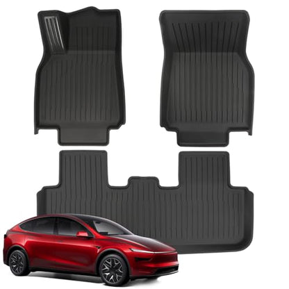 TPE Floor Mats fit for Tesla Model All Weather TPE Cargo Liner Cargo Trunk Accessories and Cargo Trunk Mats Front Rear Cargo Mat Full Set