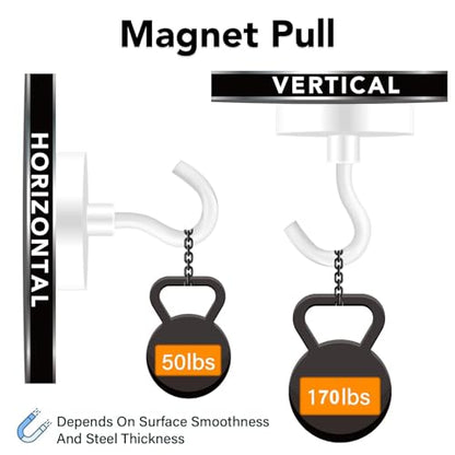 Magnetic Hooks Heavy Duty 170LB Super Strong Hook for Cruise