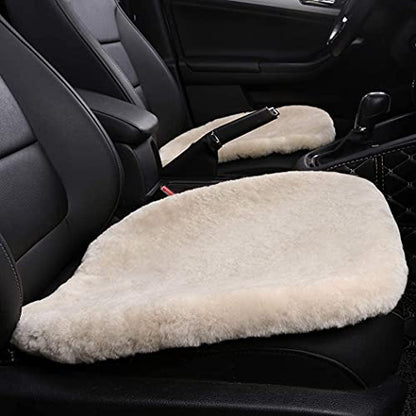 Genuine Sheepskin Car Seat Cover for Fuzzy Soft Fur Wool Cushion