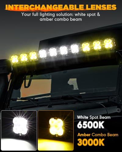 XP Ultra Series 3 Inch LED Pod Light 80W Offroad Driving Lights (2 Count)