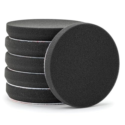 5.5 in Black Foam Finishing Pads (6 Count)