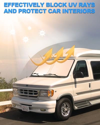 Front Windshield Sunshade fit for Ford Econoline E