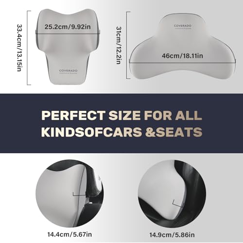 Lumbar Support Pillow and Car Neck Pillow (2 Count)