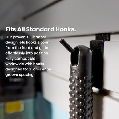 Heavy Duty 8'H X 4'W PVC Garage SlatWall Storage System