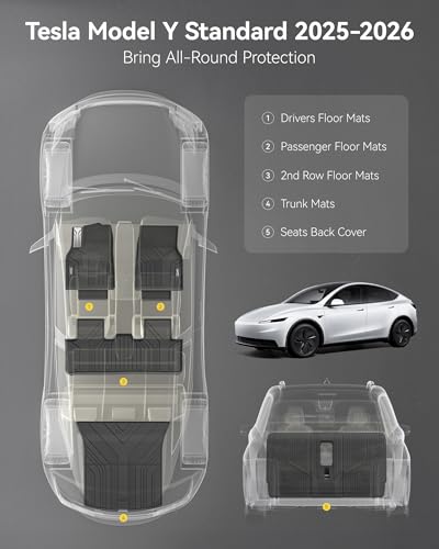 Floor Mats for 2025 2026 Tesla Model Y