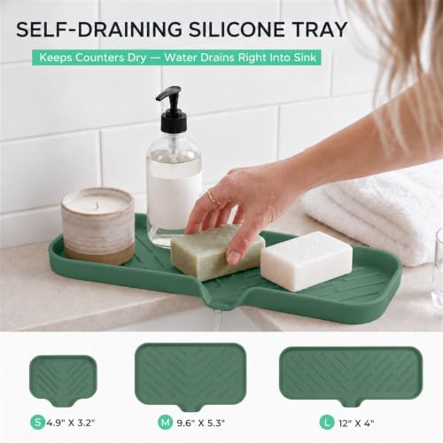 Silicone Soap Dish with Drain Spout