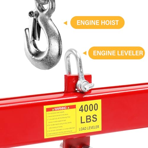 4000lbs Engine Leveler Steel Engine Hoist Shop Crane Engine Load Leveler