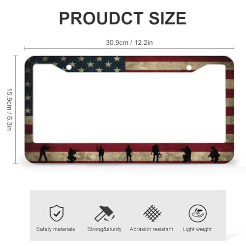 American Flag License Plate Frames