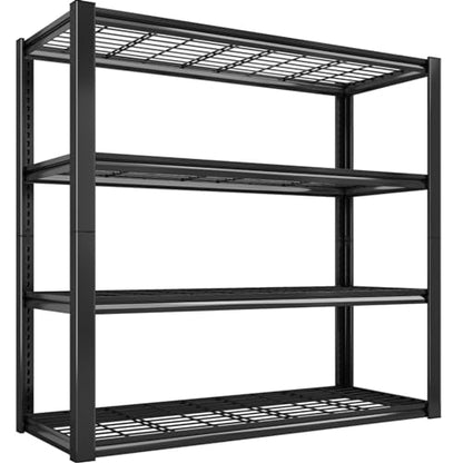 40" W Storage Shelves with Wire Mesh Panels for Garage Organization