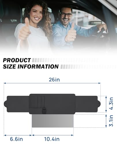Polarized Sun Visor Extender for Car Sunshade Visor Extension (2 Count)