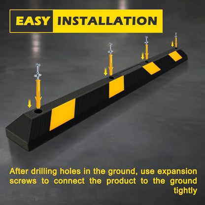 72" Rubber Parking Curb Stop