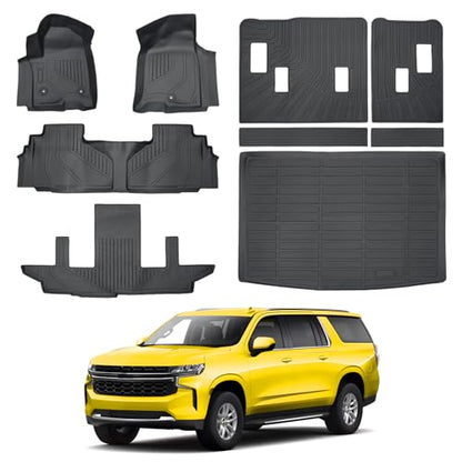Floor Mats Cargo Mat Set for 2021 (7 Count)
