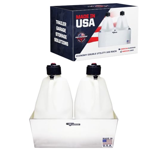 PP3344 Double Utility Fuel Jug Holder Storage Rack Shelf