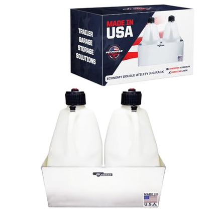 PP3344 Double Utility Fuel Jug Holder Storage Rack Shelf