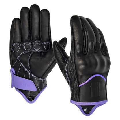 Harssidanza Woman Touch Motorcycle Racing Gloves GL016US Light Purple S