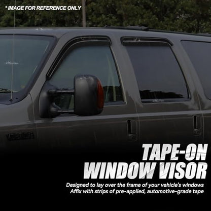 4PCS Tape On Window Visors for 2000 (4 Count)