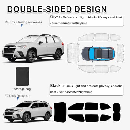8pcs Thicken Sun Shades for Subaru Ascent 2019