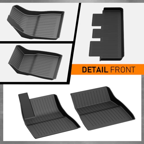 TPE Floor Mats Fit for Tesla Model 3 Highland 2024 2025 (3 Count)