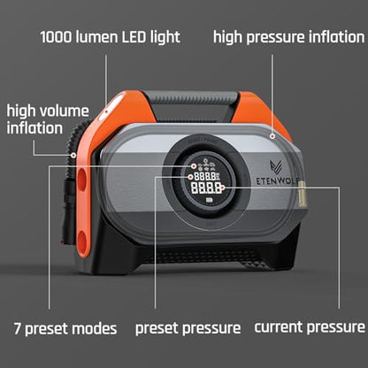 VORTEX S6 Tire Inflator Portable Air Compressor