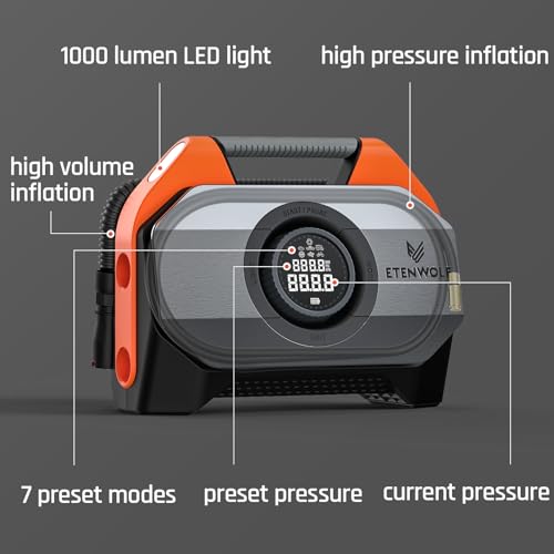 VORTEX S6 Tire Inflator Portable Air Compressor