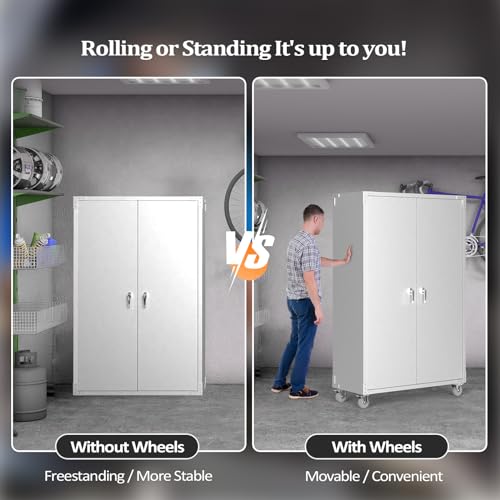 Upgraded Wide & Deep Garage Storage Cabinet