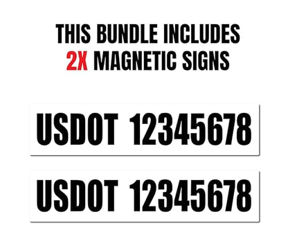 USDOT Number Magnets (2 Count)