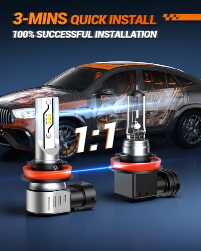 H11 LED Fog Light Bulbs Yellow (2 Count)