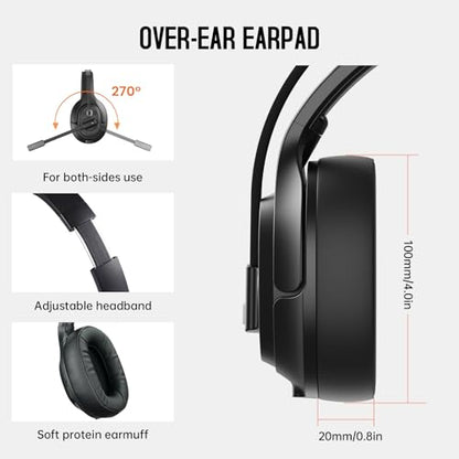 Upgrated Trucker Bluetooth Headset with ENC Microphone