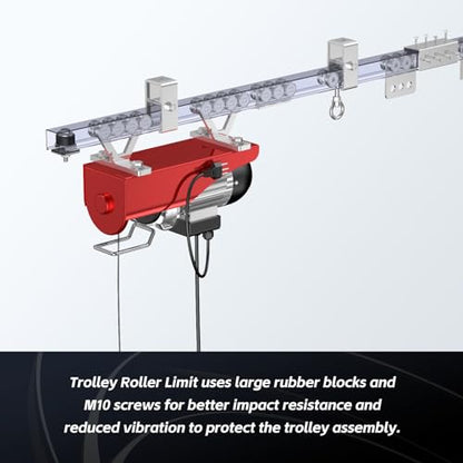 Anti Skid designTrolley Roller Wheels Limit Trolley Assembly Positioning for Unistrut Strut Channel with 1 (2 Count)