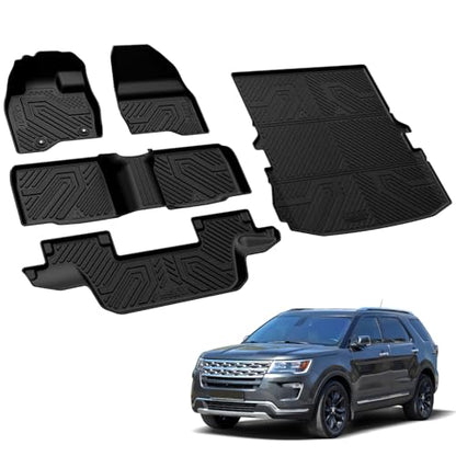 Floor Mats for Ford Explorer 2015 2016 2017 2018 2019 7 Seats