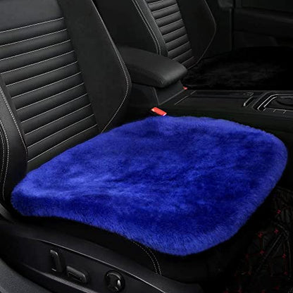 Genuine Sheepskin Car Seat Cushion Seat Covers for Cars Trucks SUV Comfort Seat Protector Pad for Car Driver Seat Car Accessories for Women Office Chair Car Decor