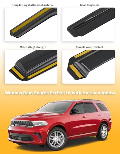 in Channel Window Visors Rain Guards for Dodge Durango 2011 (4 Count)