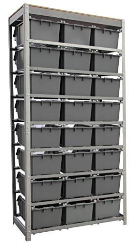 Bin Rack Storage System Heavy Duty Steel Rack Organizer Shelving Unit w