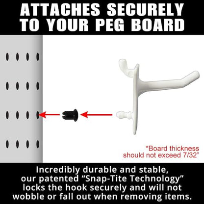 PegPro® 1" Hooks Kit for Standard “Wood Fiber” pegboard (24 Count)