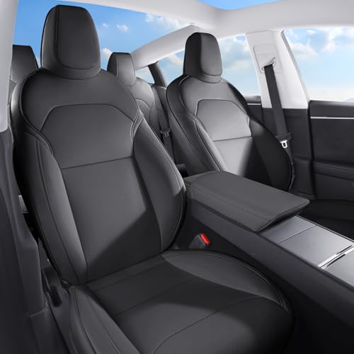 2024 2026 Tesla Model 3 Highland Upgraded Car Seat Covers Nappa Leather Car Interior Airbag Compatible Cushion Cover Full Set Custom Fit Model 3