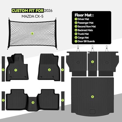 All Weather TPE Floor Mat Set for 2026 Mazda CX