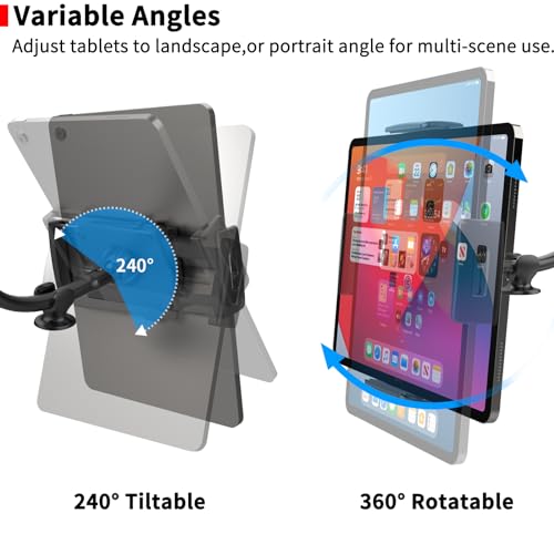 Tablet Car Mount Holder for iPad Truck Holder Long Arm Extension