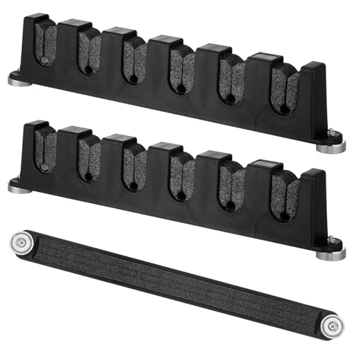 2 Pcs Magnetic Fishing Rod Holder Fishing Pole Rack for Car Portable Vertical Rod Storage Holders for Truck Bed Boat Pickup Garage Door Wall Ceiling Snowboard (2 Count)
