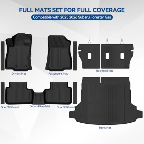 Custom Fit Floor Mats for 2025 2026 Subaru Forester Gas