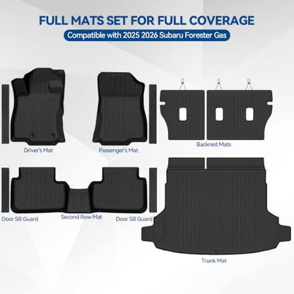 Custom Fit Floor Mats for 2025 2026 Subaru Forester Gas